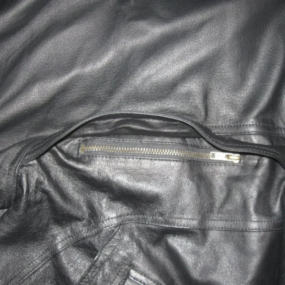 Greg Bell Black Leather Coat